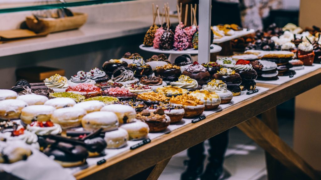 Image of an assortment of sweet pastries and baked goods.