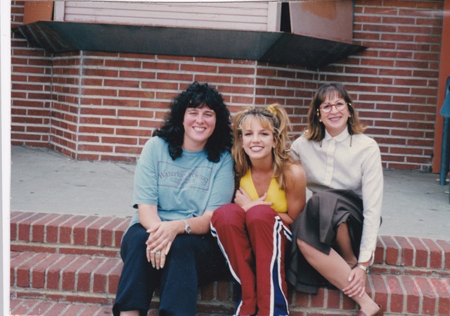 Kim Kaiman, Britney Spears, and Britney's assistant Felicia on set for the “…Baby One More Time” video shoot in Los Angeles. Kim Kaiman was part of the marketing team that helped shape Britney Spears' brand.