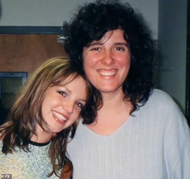 Music marketing executive Kim Kaiman and Britney Spears smiling for a photo. Kim was part of the team that helped develop Britney Spears' brand. 