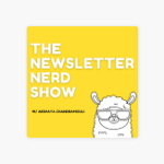screenshot of the newsletter nerd show marketing podcast logo