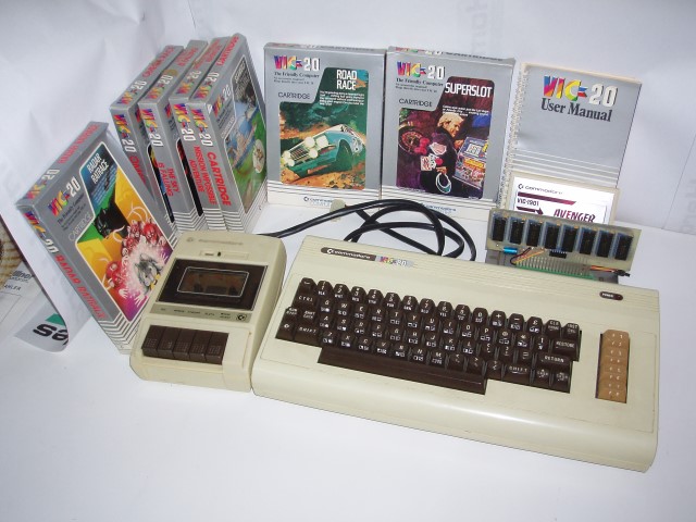 The VIC-20 console-PC hybrid with an assortment of games and programs pictured around it. BlackPlanet Founder Omar Wasow says it helped him grow his coding skills as a youth.