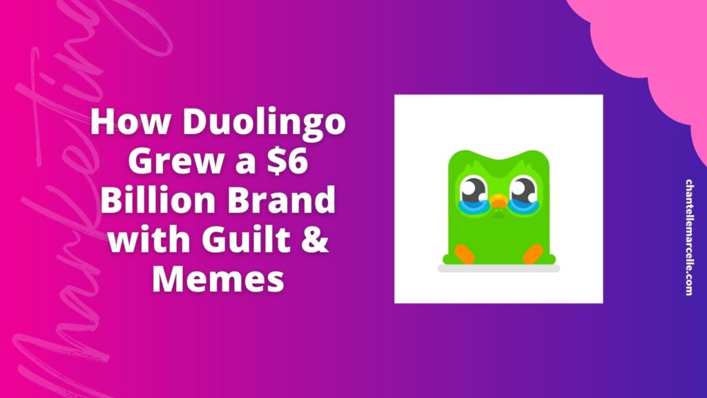 Title card: How Duolingo Grew a $6 Billion Brand with Guilt & Memes, a Growth Marketing Case Study